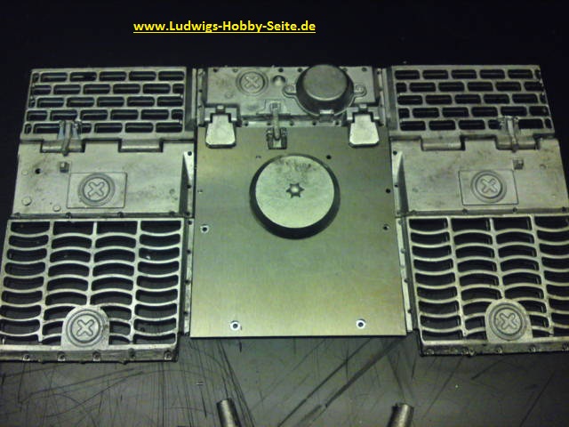 DioramaFreakTiger 1/16 Motor Abdeckung Motordeck Lüftung Gitter Metall